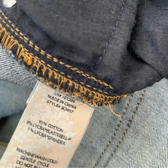 Soft‎ Surroundings Jeans Woman  24W  Blue High Rise Tapered Crop Stretch Pockets - Picture 9 of 12